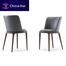 Contemporary chair JOANindoorleatherash base