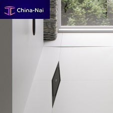 Brushed stainless steel linear shower drain BLACK TAFhigh-resistance