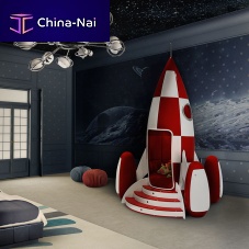 Original design armchair ROCKY ROCKETvelvetfiberglasschild's