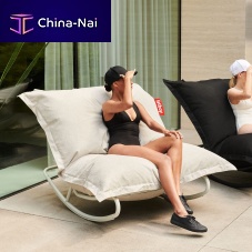 Contemporary fireside chair ROCK N ROLLpolyestermetalcushion