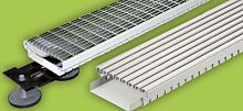 Drainage channel with grating AQUADRAIN® KRstainless steelbathroom