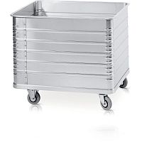 Metal trolley W 170 profilewastewith swivel casters