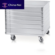 Metal trolley W 170 profilewastewith swivel casters