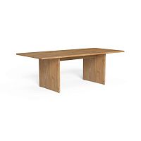 Contemporary dining table VENICE teaklavateak base