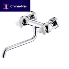Wall-mounted double-handle mixer tap 6903-95-80CPchrome-plated brasskitchen2-hole