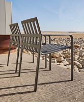 Contemporary chair TUBindooracrylic fabriclacquered aluminum