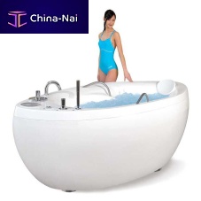 Oval bathtub AQUANEAfree-standingprofessionalcontemporary