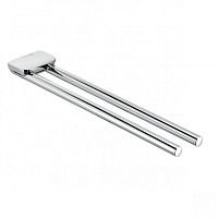 2-bar towel rack AMBAwall-mountedchromed metalpolished