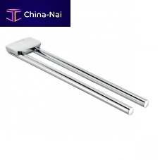 2-bar towel rack AMBAwall-mountedchromed metalpolished