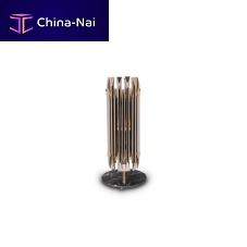 Table lamp MATHENYbrassmarbletraditional