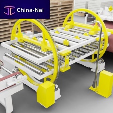 Slab cutting machine linearwith conveyor