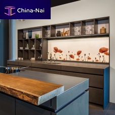 Kitchen decorative panel REAR NICHEwall-mountedLEDglass