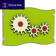 Play panel with spinning wheel TOOTH WHEEL