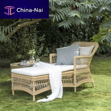Traditional sun lounger Olivia fabricsynthetic fiberaluminum