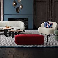 Contemporary ottoman Guestfabricovalindoor
