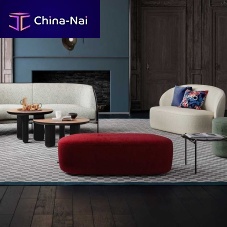 Contemporary ottoman Guestfabricovalindoor