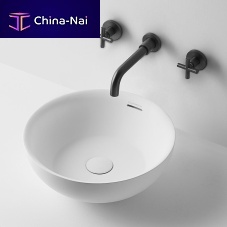 Countertop washbasin OVOmarblenatural stonewithout hole