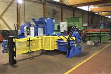 Horizontal baling press JS-500 seriestop-loadingfor cardboardfor paper