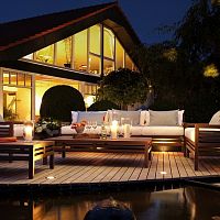 Contemporary sofa LOUNGEoutdoorfabricgray