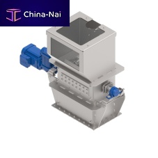 Single-shaft shredder for wastewith conveyorstainless steel