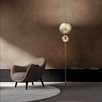 Floor-standing lamp TERRA&LUNAaluminumironblown glass