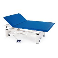 Electric Bobath table TITAN2on casterswith adjustable height backrest2-section