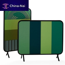 Mobile acoustic panel QUIET RIOT fabricrectangularfor office