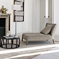 Contemporary chaise longue Febofabricleathersolid wood