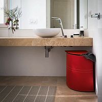 Leather laundry basket SIMON