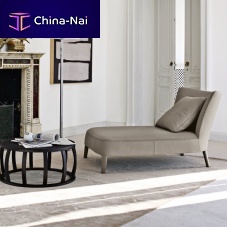Contemporary chaise longue Febofabricleathersolid wood