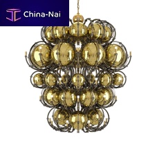 Contemporary chandelier KING & VENUScrystalstainless steelhandmade