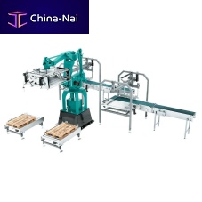 Robotic palletizing cell depalletizingfor bottlesplastic crates