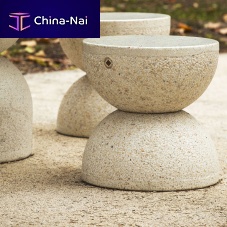 Contemporary stool 112woodenhigh-performance concreteglass fiber reinforced concrete