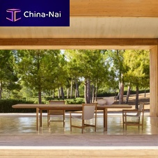 Contemporary dining table AMANUceramicteak baserectangular