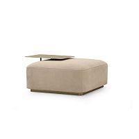 Contemporary ottoman V255/Pleathergold platedrectangular