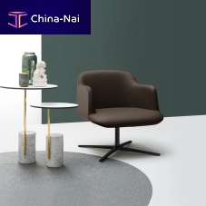 Contemporary armchair LOOK LOUNGEfabricleathercushion
