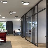 Contemporary ceiling light ARVAroundacrylic glassLED