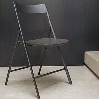 Contemporary chair JOLIE indooroakmetal base