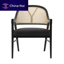 Contemporary chair GRACEindoorleatherrattan base