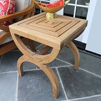 Contemporary side table FIORI® : 9812teaksquarehome