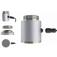Compression load cell button typestrain gaugewireless
