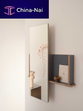 Wall-mounted bathroom mirror THEO - THSPR - GRAFITEfor hotelfor hotel roomscontemporary