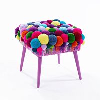 Contemporary stool No.1Merino woolwooden baseupholstered