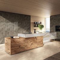 Contemporary kitchen 36e8lacquered woodglassmarble
