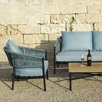 Contemporary armchair GAIA-BELIZETextilene®ropealuminum