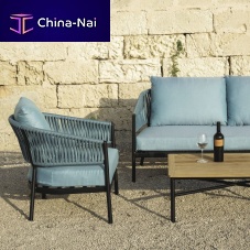 Contemporary armchair GAIA-BELIZETextilene®ropealuminum