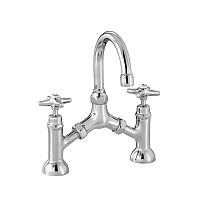 Double-handle washbasin mixer tap 3215countertopchrome-plated brassbathroom