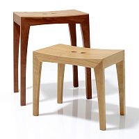 Contemporary footrest OTTO1oakbeechsolid wood