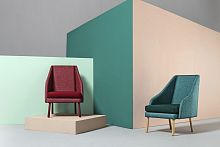 Contemporary armchair MAMUTfabricwooden