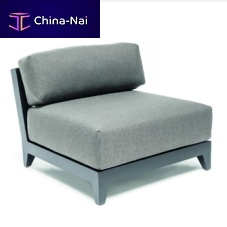 Contemporary fireside chair MIA fabricaluminumwith removable cushion